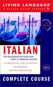 Cover of: Italian Complete Course: Basic-Intermediate (LL(R) Complete Basic Courses)