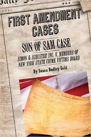 Cover of: Son of Sam case: Simon & Schuster, Inc. v. Members of New York State Crime Victims