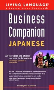 Cover of: Business Companion: Japanese (Handbook): All the Words and Phrases You Need to Do Business (LL Business Companion)