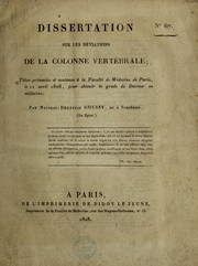 Cover of: Dissertation sur les d©♭viations de la colonne vert©♭brale by Nicolas D©♭m©♭trie Goussy