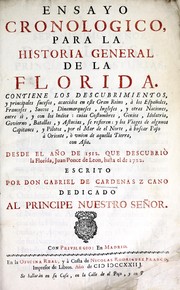 Cover of: Ensayo cronologico, para la historia general de las Florida by Andrés González de Barcía Carballido y Zúñiga