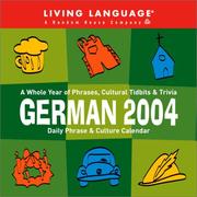 Cover of: German Daily Phrase and Culture Calendar 2004 (LL(R) Daily Phrase Calendars)