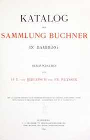 Cover of: Katalog der Sammlung Buchner im Bamberg