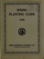 Cover of: Spring planting guide: 1920