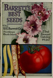 Cover of: 72nd annual catalog: Barrett's best seeds