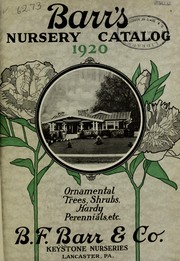 Cover of: Barr's nursery catalog: ornamental trees, shrubs hardy perennials, etc