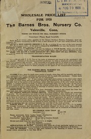 Wholesale price list for 1920 by Barnes Brothers Nursery Company