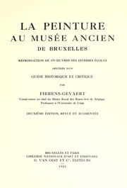 Cover of: La peinture au Musée ancien de Bruxelles by Hippolyte Fierens-Gevaert