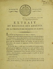 Cover of: Extrait du registre des arr©®tes by Seine-et-Marne (France). Pr©♭fecture