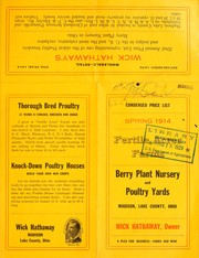 Cover of: Wick Hathaway's 32nd annual price list representing one of the oldest poultry breeders and judges in the U.S., and the most extensive, exclusive berry plant nursery in Ohio