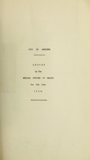 Cover of: [Report 1932]