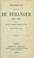 Cover of: Chansons de P.-J. de Be ranger, 1815-1854