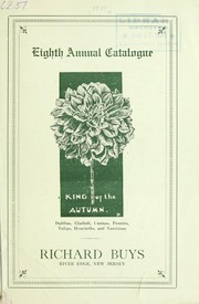 Cover of: Eighth annual catalogue [of] dahlias, gladioli, cannas, peonies, tulips, hyacinths and narcissus