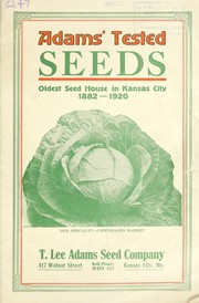 Cover of: Adams' tested seeds by T. Lee Adams Seed Company