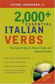 Cover of: 2000+ Essential Italian Verbs: The Easiest Way to Master Verbs and Speak Fluently (LL(R) Essential Vocabulary)