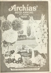 Cover of: Archias' seed annual: 37th year