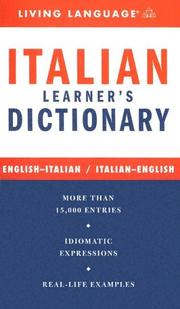 Cover of: Complete Italian Dictionary (LL(R) Complete Basic Courses) by Living Language