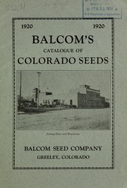 Balcom's catalog of Colorado seeds by Balcom Seed Co