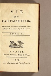 Cover of: Vie du Capitaine Cook by Andrew Kippis