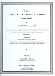 Index to A history of the state of Ohio, natural and civil, by Caleb Atwater by Marilyn Sims Vadakin