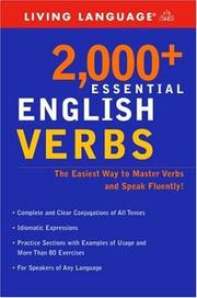 Cover of: 2000+ Essential English Verbs (LL (R) ESL) | Living Language