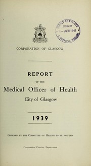 Cover of: [Report 1939] by Glasgow (Scotland)