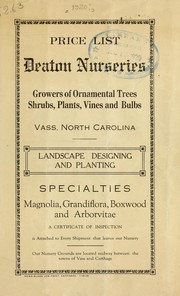Cover of: Price list by Deaton Nurseries