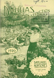 Cover of: Catalogue of dahlias of quality and distinction | Dahliadel Nurseries