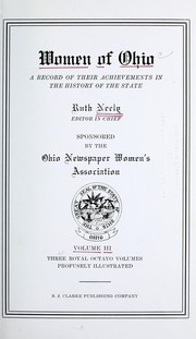 Cover of: Women of Ohio: a record of their achievements in the history of the state