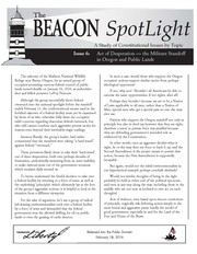 Cover of: The Beacon Spotlight:  Issue 6: Federal Lands