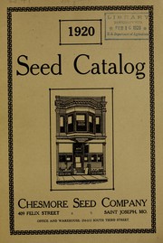 Cover of: 1920 seed catalog