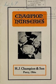 Champion Nurseries [catalog] by Champion Nurseries