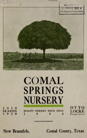 Season 1919-1920 by Comal Springs Nursery