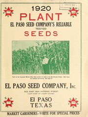 Cover of: 1920 plant El Paso Seed Company's reliable tested seeds