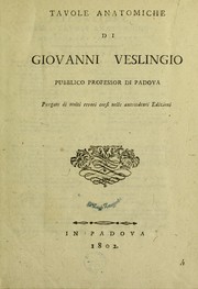 Cover of: Tavole anatomiche. Purgate di molti errori ...