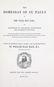Cover of: The Domesday of St. Paul's of the Year M.CC.XXII.: Or, Registrum de  by St. Paul's Cathedral (London, England), St. Paul's Cathedral (London, England., Robertus