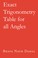 Cover of: Exact Trigonometry Table for all Angles