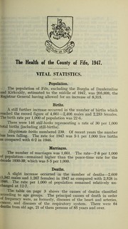 Cover of: [Report 1947] by Fife (Scotland). County Council