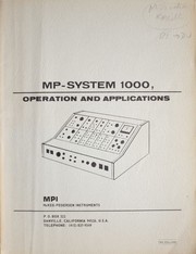 Cover of: MP-system 1000, operation and applications by 