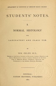 Cover of: Students' notes by Sir William Osler