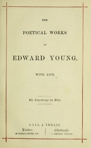 Cover of: The poetical works of Edward Young: with life