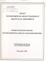 Idaho Training Range environmental impact analysis process by United States. Air Force. Air Combat Command