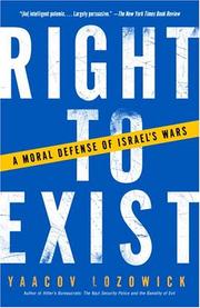 Cover of: Right to Exist by Yaacov Lozowick