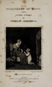 Cover of: The pleasures of hope: with other poems