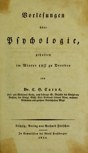 Cover of: Vorlesungen ©ơber Psychologie: gehalten im Winter 1829-30 zu Dresden