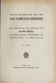 Cover of: Filippo Baldinucci's Vita des Gio. Lorenzo Bernini