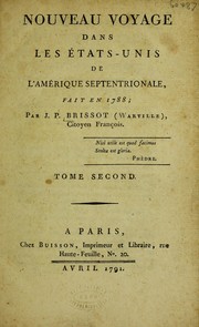 Cover of: Nouveau voyage dans les États-Unis de l'Amérique Septentrionale by J.-P Brissot de Warville