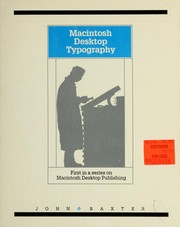 Cover of: Macintosh desktop typography by Baxter, John