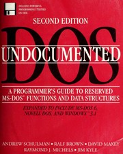 Cover of: Undocumented DOS by Andrew Schulman ... [et al.].