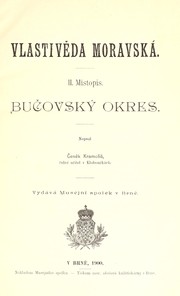 Cover of: Bučovský okres by Čeněk Kramoliš